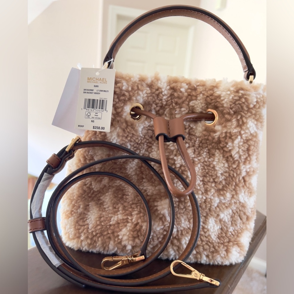 NWT Michael Kors Suri (faux Sherpa)
